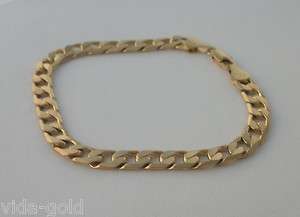 14k Gold gep 5MM Curb Bracelet 9 1/2 Inch Lifetime guarantee  