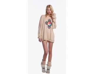 WILDFOX COUTURE NWT CHEROKEE SUN BAREFOOT LONG SWEATER   GHOST TAN 