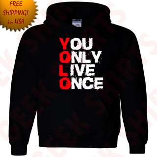   Live Once Drake Hooded Sweat shirt OVOxo YOLO Take care Hoodie YL 5X 6