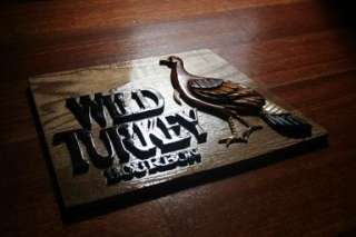 WILD TURKEY BOURBON Wooden Plaque Souvenir Gift  