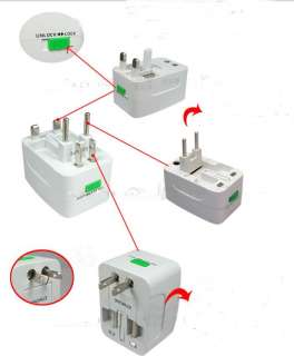   plug white converts power outlet when traveling to other countries led