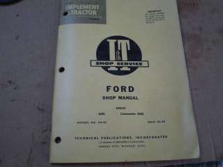 FORD IT MANUAL 6000 & 6000 COMMANDER TRACTOR  