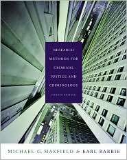 Research Methods for Criminal Justice and Criminlogy, (0534615600 