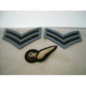  Set of 3 Royal Air Force Half Wing On Cloth & Corp 