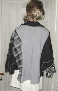 NWT $175   BELAMIE   Unique patchwork merino wool cape  