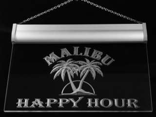 643 g Malibu Beer Happy Hour Bar Neon Light Sign Gift  