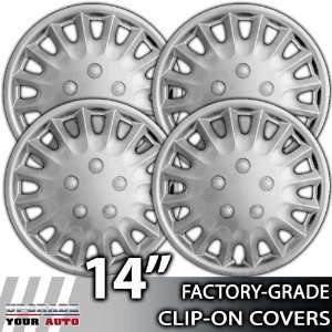   1997 Oldsmobile Cutlass 14 Inch Silver Metallic Clip On Hubcap Covers