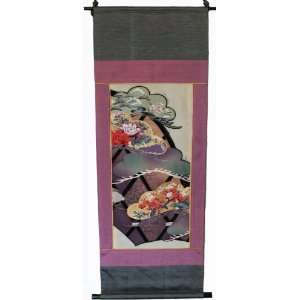  Hanging   Antique Silk Japanese Kimono Artists Proof