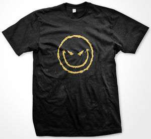 Evil Smiley Face Sinister Mean Gothic Mens T shirt  
