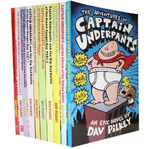 Captain Underpants Children 10 Books Set Collection New  