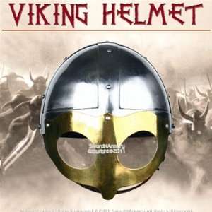  Medieval Viking Warriors Steel Helmet w/ Chin Strap 