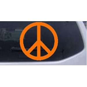 Peace Sign Symbol Car Window Wall Laptop Decal Sticker    Orange 8in X 