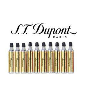  ST Dupont Gold Butane Lighter Fluid 10 Can Pack, For Ligne 