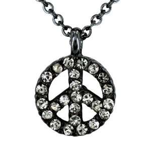   Peace Sign With Clear Stones West Coast Jewelry Jewelry