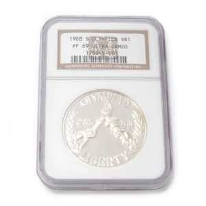 1988 Olympic Commemorative Silver Dollar PF69 Ultra Cameo 