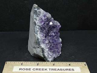 AMETHYST DRUZY Natural Geode Purple Crystals Flat Base 7122  