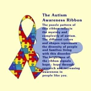  The Autism Awareness Ribbon Round Sticker 