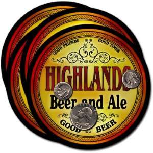  Highlands, NC Beer & Ale Coasters   4pk 