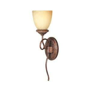   19 Aged Umber Bronze Wall Sconce with Venetian Scavo Glass 99301 AUB