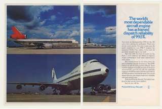   Orient DC 10 Pan Am 747 Pratt & Whitney JT9D Engine 2 Page Ad  