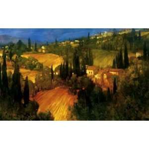 Philip Craig 46W by 28H  Hillside   Tuscany CANVAS Edge #4 1 1/4 