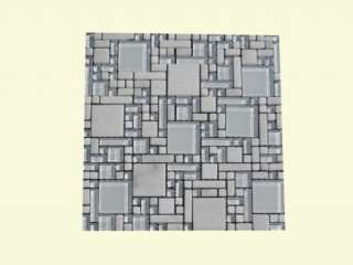 White Magic Mini Mosaic Glass & Stone Tile / 22 sq ft / Kitchen 