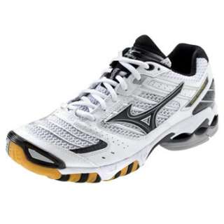 White/Black Mizuno Womens Wave Lightning 7 Volleyball Shoes