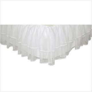 Sleeping Partners Triple Layer Tulle Bed Skirt in White  