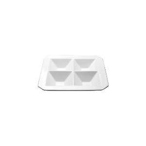  Mayfair 306   Porcelain Four Point Dish, 10 x 10 x 1 in 