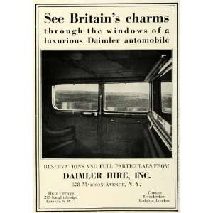  1929 Ad Daimler Hire Automobiles Britain Car Tourism 578 
