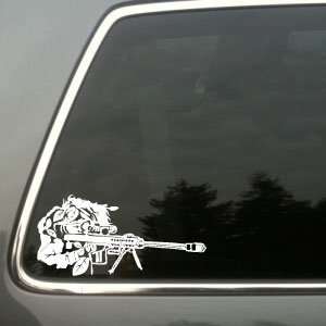  Sniper in Ghillie Suit vinyl decal small 