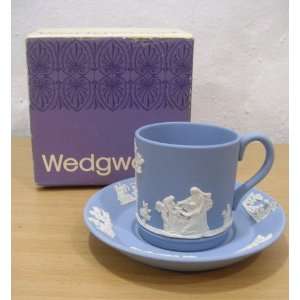  Wedgwood Blue Jasperware 1978 Demitasse Coffee Cup 