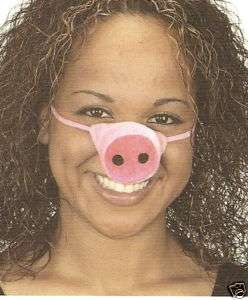 NEW Velvet Pink PIG NOSE snout mask farm animal costume  