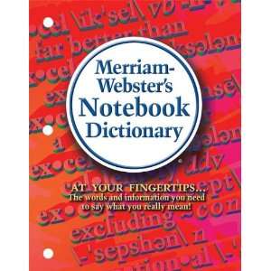  Merriam Websters Notebook Spanish/English Dictionary 