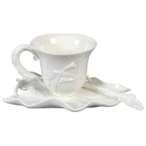 Calla Lily Porcelain Cup Set (White)