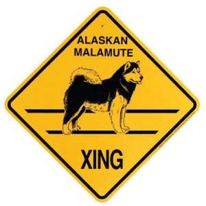Alaskan Malamute Crossing Xing Sign