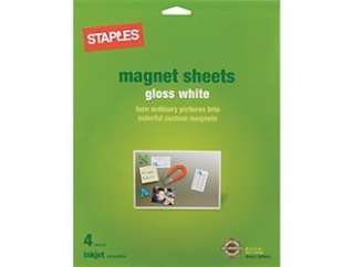 product description 12 staples 8 1 2 x 11 magnetic gloss white sheets 
