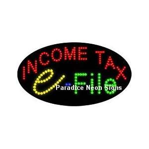 Income Tax E File LED Sign (Oval)