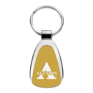  Alcorn State University   Teardrop Keychain   Gold Sports 