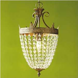  Antique Bronze Light With Clear Glass Beads