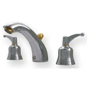   Bathroom Sink Faucet with Smooth Escutcheons Finish Chrome/Gold Combo