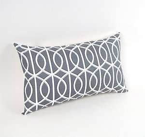 Dwell Studio Bella Porte Charcoal Decorative Lumbar or Square Throw 