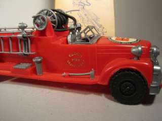 Vintage 1950s Eldons Big Poly Authentic Seagrave #909 Fire Engine 