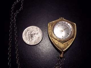 Lucerne Lady Swiss Watch Necklace Pendant Arrowhead  
