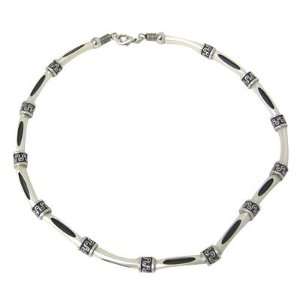  Silver Plated Necklace with Mix Beads   ABN467 Jewelry