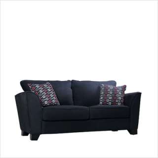 Handy Living Geneva Microfiber Sofa in Black GEN1 S54 AAA19 