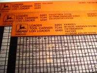 John Deere 444H TC44 Loader Parts Catalog Microfiche  