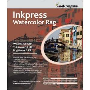 Inkpress Watercolor Rag Linen Textured Fine Art Inkjet Paper 24 X 50 