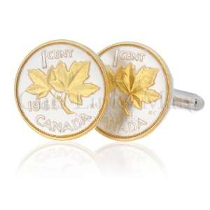  Canadian Penny Maple Leaf Cufflinks GCL 156CF Jewelry