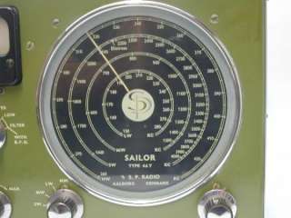 SAILOR 46T Vintage Radio S.P Radio Aalborg Denmark Rare Antique Large 